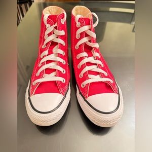 Converse high top in red women’s size 6.5